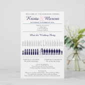 Eenvoudig 'Navy'- en 'Blush Wedding'-programma Sil (Staand voorkant)