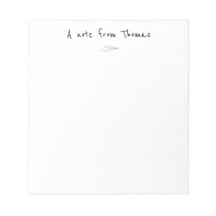 Eenvoudig Notitieblok van papieren vliegtuigen