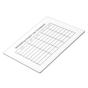 Eenvoudig notitieblok voor huwelijksgastenlijst