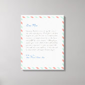 Eenvoudig Notitieboek handgeschreven liefdesbrief Canvas Afdruk (Voorkant)