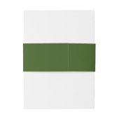 Eenvoudig olijfgroen elegant uitnodigingen wikkel (Achterkant Voorbeeld)