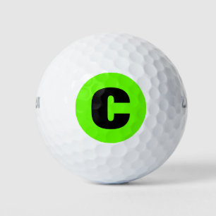 Eenvoudig om een helder groen Golfers Monogram te  Golfballen