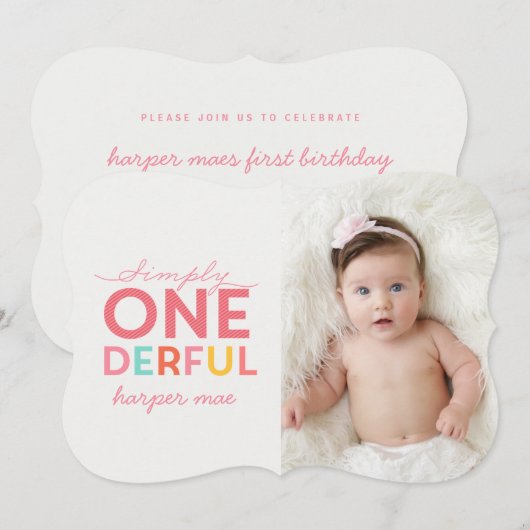 EENVOUDIG ONEDERFUL WONDERFUL KAART (Voorkant / Achterkant)