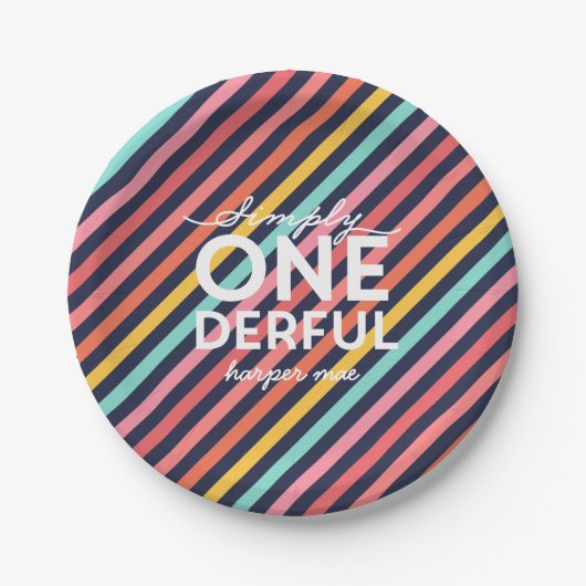 EENVOUDIG ONEDERFUL WONDERFUL PAPIEREN BORDJE (Voorkant)