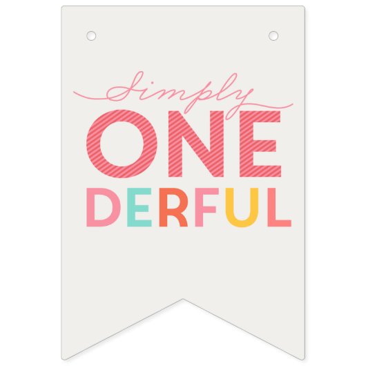 EENVOUDIG ONEDERFUL WONDERFUL VLAGGETJES (Eerste vlag)