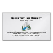 Eenvoudig onroerend goed magnetisch visitekaartje (Voorkant)