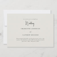 Eenvoudig ons Cream No Parents Wedding