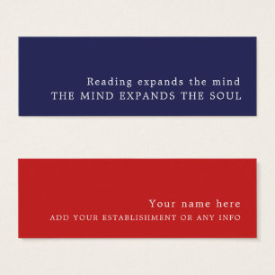 Eenvoudig ontwerp-Bladwijzer Mini Visitekaartjes