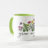 EENVOUDIG ONTWERP BLOEMEN "GROEIEN IN GENADE" BIJB MOK (Voorkant links)