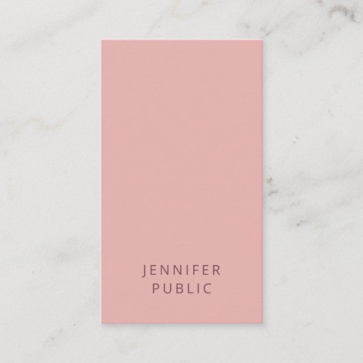 Eenvoudig ontwerp Elegante Roze Groene Moderne Sja Visitekaartje (Voorkant)