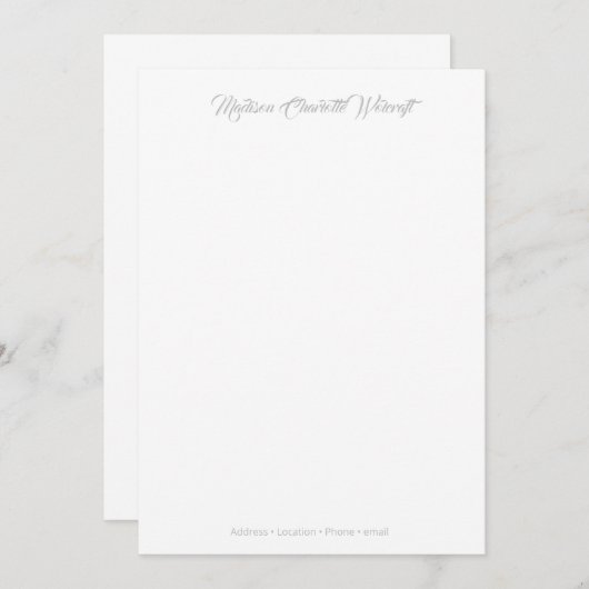 Eenvoudig ontwerp Gepersonaliseerd flatje bedankt (Voorkant / Achterkant)