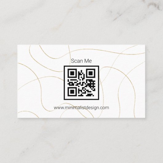 Eenvoudig ontwerp QR Code Professional Visitekaart Visitekaartje (Achterkant)