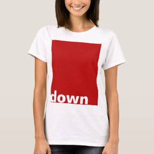 Eenvoudig ontwerp: "rechthoek rood omlaag" + uw id t-shirt