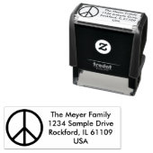 Eenvoudig ontwerp - Uw adres, symbool en ideeën Zelfinktende Stempel (In situ)