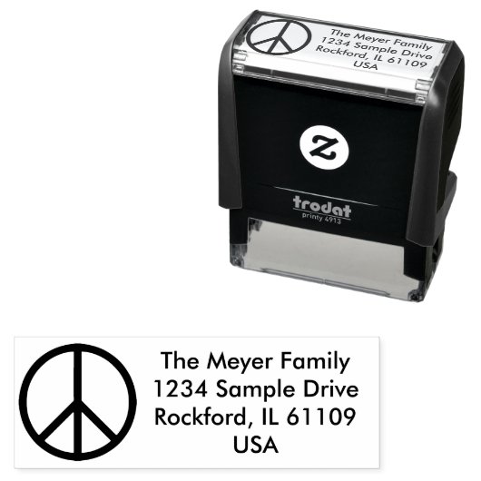 Eenvoudig ontwerp - Uw adres, symbool en ideeën Zelfinktende Stempel (In situ)