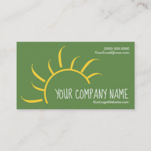 Eenvoudig ontwerp van het Visitekaartje Sun Logo