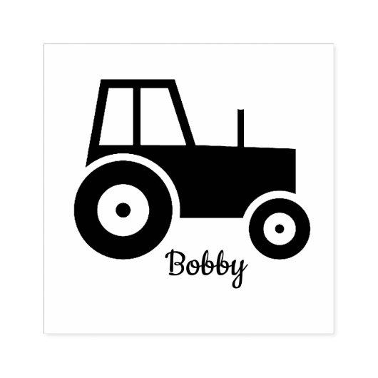 Eenvoudig ontwerp van tractor Wooden Art Stempel (Afrduk)