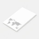 Eenvoudig ontwerp van Wereldkaart Post-it® Notes (Schuin)