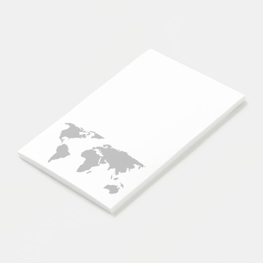 Eenvoudig ontwerp van Wereldkaart Post-it® Notes (Schuin)