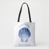 Eenvoudig ontwerp zeeschelp canvas tas (Voorkant)