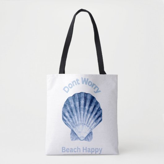 Eenvoudig ontwerp zeeschelp canvas tas (Voorkant)