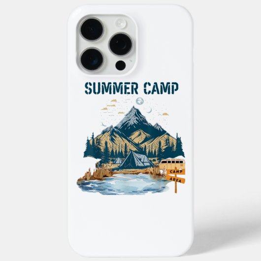 Eenvoudig ontwerp zomerkamp Case-Mate iPhone case (Achterkant)