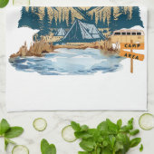 Eenvoudig ontwerp zomerkamp theedoek (Gevouwen)