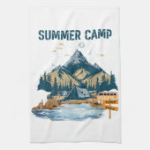 Eenvoudig ontwerp zomerkamp theedoek (Verticaal)