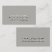 Eenvoudig ontwerptoelatingstabel informatiekaartje (Voorkant / Achterkant)