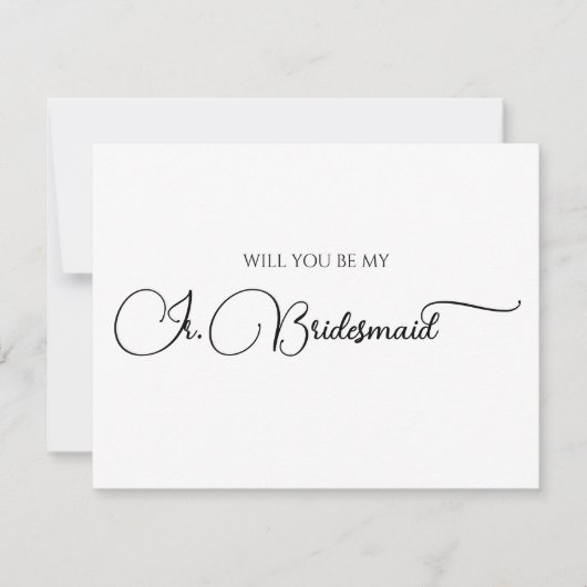 Eenvoudig ontwerpvoorstel voor Junior Bridesmaid Notitiekaartje (Voorkant)