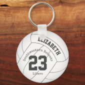 Eenvoudig ontworpen meisjes volleybal rugzak label sleutelhanger (Voorkant)