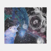 Eenvoudig ontworpen Surreal Wolf Art Fleece Deken (Voorkant (Horizontaal))