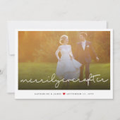 Eenvoudig Ooit na de kerstfeestfoto van het script Feestdagenkaart (Voorkant)