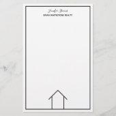 Eenvoudig op maat gemaakt makelaarskantoor briefpapier (Voorkant)