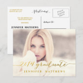 eenvoudig | Oproep van de GraduPartij Uitnodiging Briefkaart (Voorkant / Achterkant)