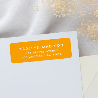 Eenvoudig Oranje minimalistisch elegant retouradre Etiket