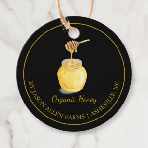 Eenvoudig organisch Honey Hang Label
