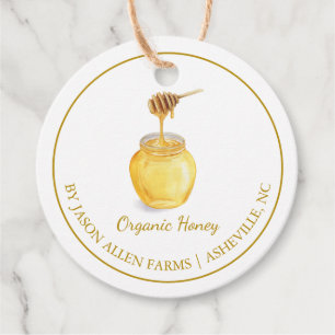 Eenvoudig organisch Honey Hang Label