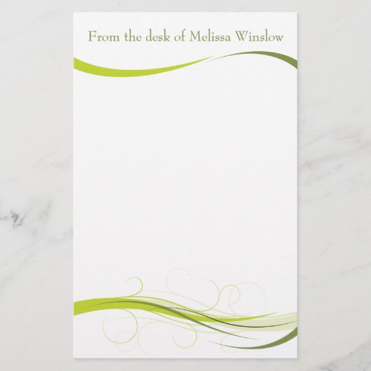 Eenvoudig organische bloemen 5,5 x 8,5-inch bakker briefpapier (Voorkant)