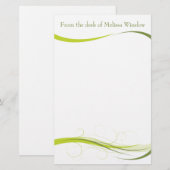 Eenvoudig organische bloemen 5,5 x 8,5-inch bakker briefpapier (Voorkant / Achterkant)