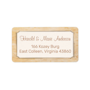 Eenvoudig ouderwets adres / verzendlabel etiket