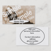 Eenvoudig Ovalen Comp Card Visitekaartje (Voorkant / Achterkant)