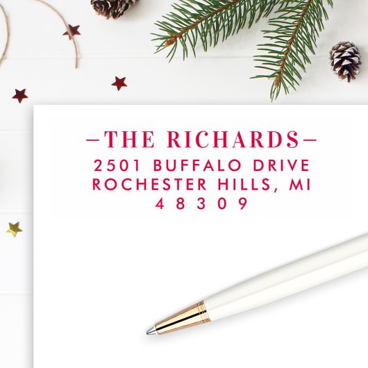 Eenvoudig overzicht elegant retouradres zelfinktende stempel