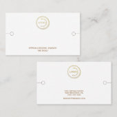 Eenvoudig overzicht geeft je Logo op wit Visitekaartje (Voorkant / Achterkant)