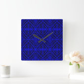 Eenvoudig overzicht | Spiegelen | Blauw | Vierkante Klok (Huis)