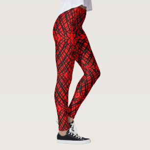 Eenvoudig overzicht Spiegelen Rood Leggings