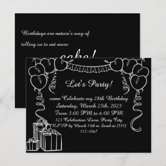 Eenvoudig overzicht verjaardagsuitnodiging Briefka Briefkaart