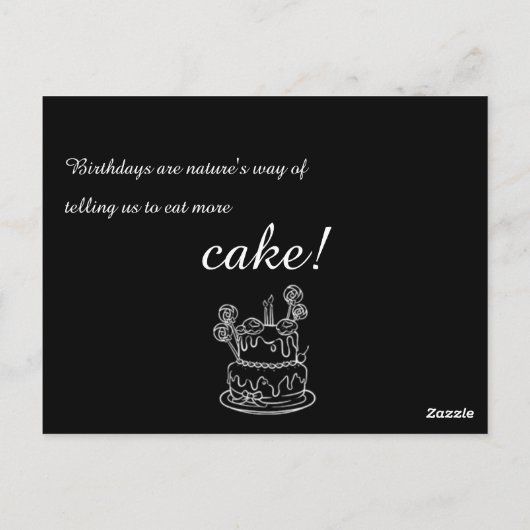 Eenvoudig overzicht verjaardagsuitnodiging Briefka Briefkaart (Achterkant)