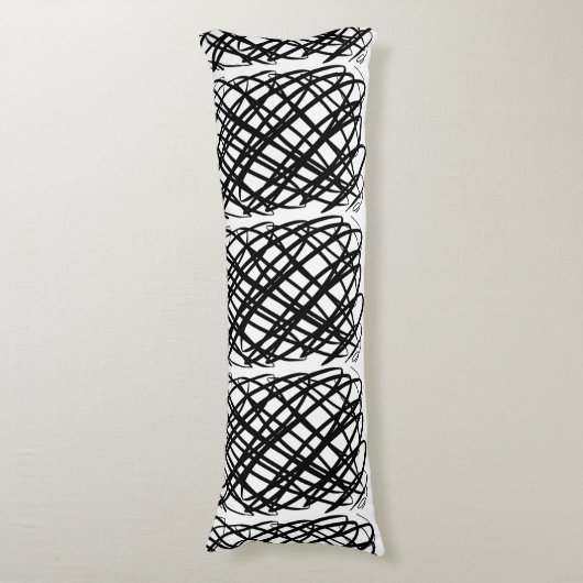 Eenvoudig overzicht | Zwart | Lichaamskussen (Voorkant Verticaal)