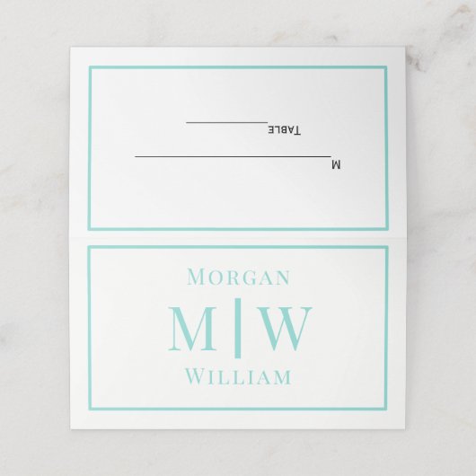 Eenvoudig Paar Bruiloft 2 Initiaal Naam VS DIY Kle (Buitenkant ongevouwen)